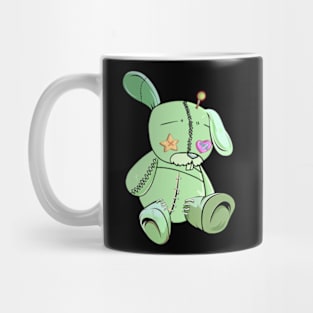 Kawaii Pastel Goth Green Bunny Rabbit Mug